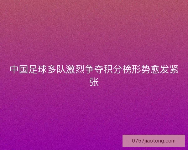 中国足球多队激烈争夺积分榜形势愈发紧张